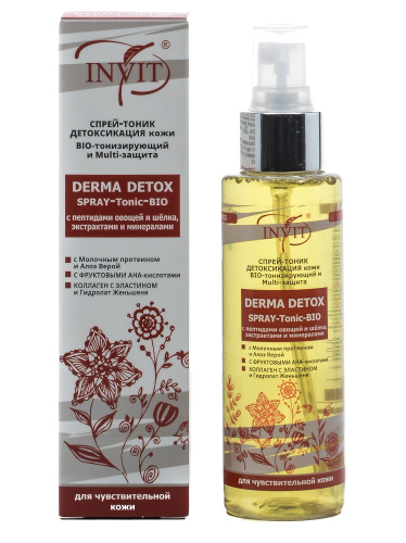 Фото Тонизирующий и противовоспалительный спрей-тоник “DERMA DETOX” для чувствительной кожи