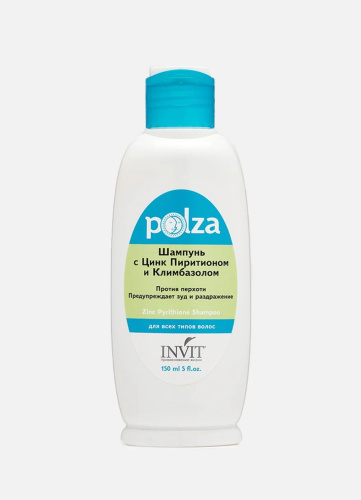 Фото Укрепляющий шампунь против перхоти  с Цинк пиритионом и Климбазолом Польза, 150 мл