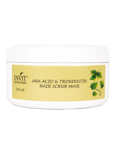 Фото Маска-скраб AHA ACID & TROXERUTIN для волос и кожи головы склонной к жирности, 250 мл
