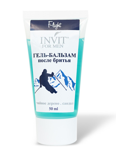 Фото Гель-бальзам после бритья F-light c маслами чайного и сандалового дерева, 50 ml