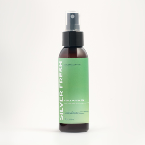 Фото Дезодорант-спрей для тела натуральный цитрус-зеленый чай