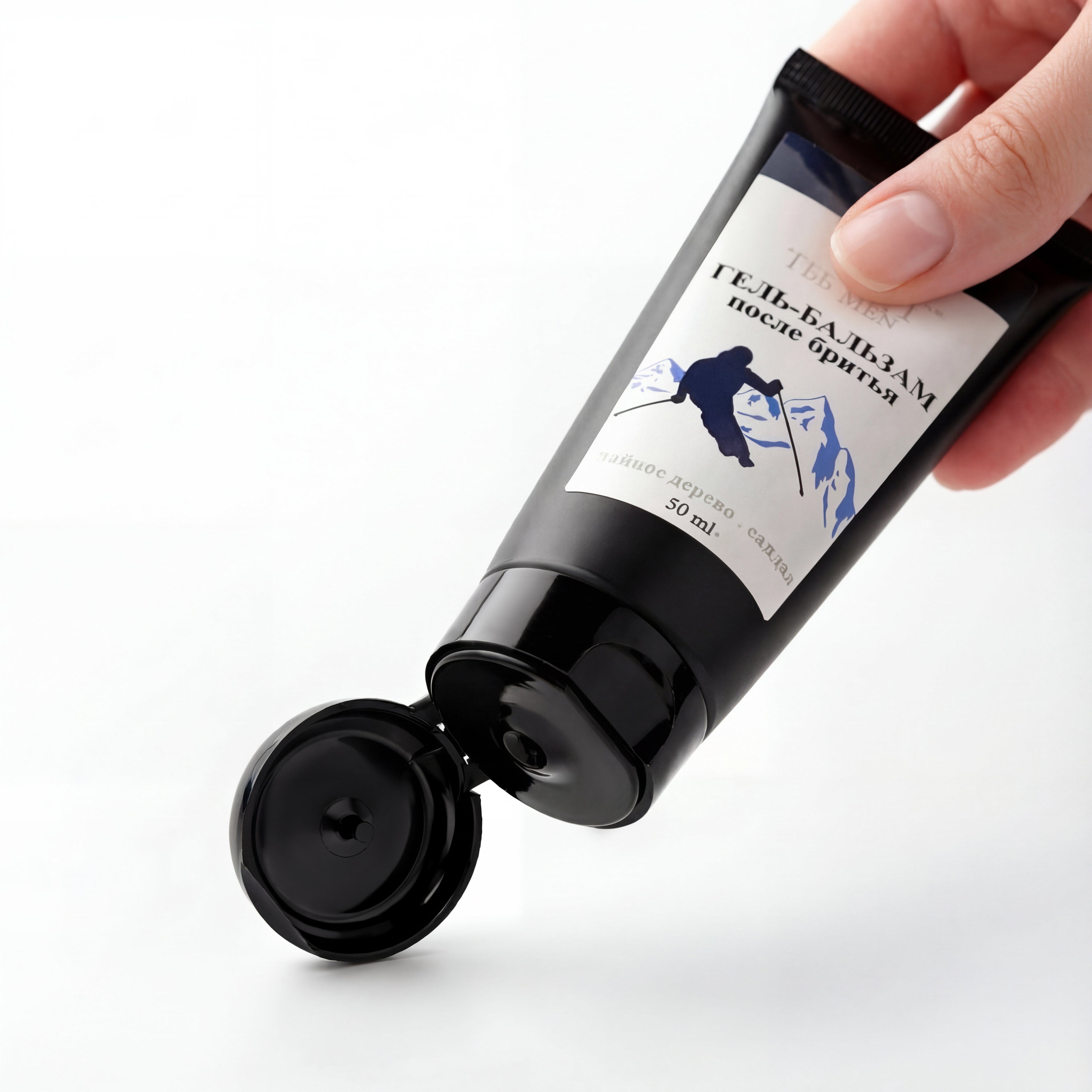 Фото Гель-бальзам после бритья F-light c маслами чайного и сандалового дерева, 50 ml