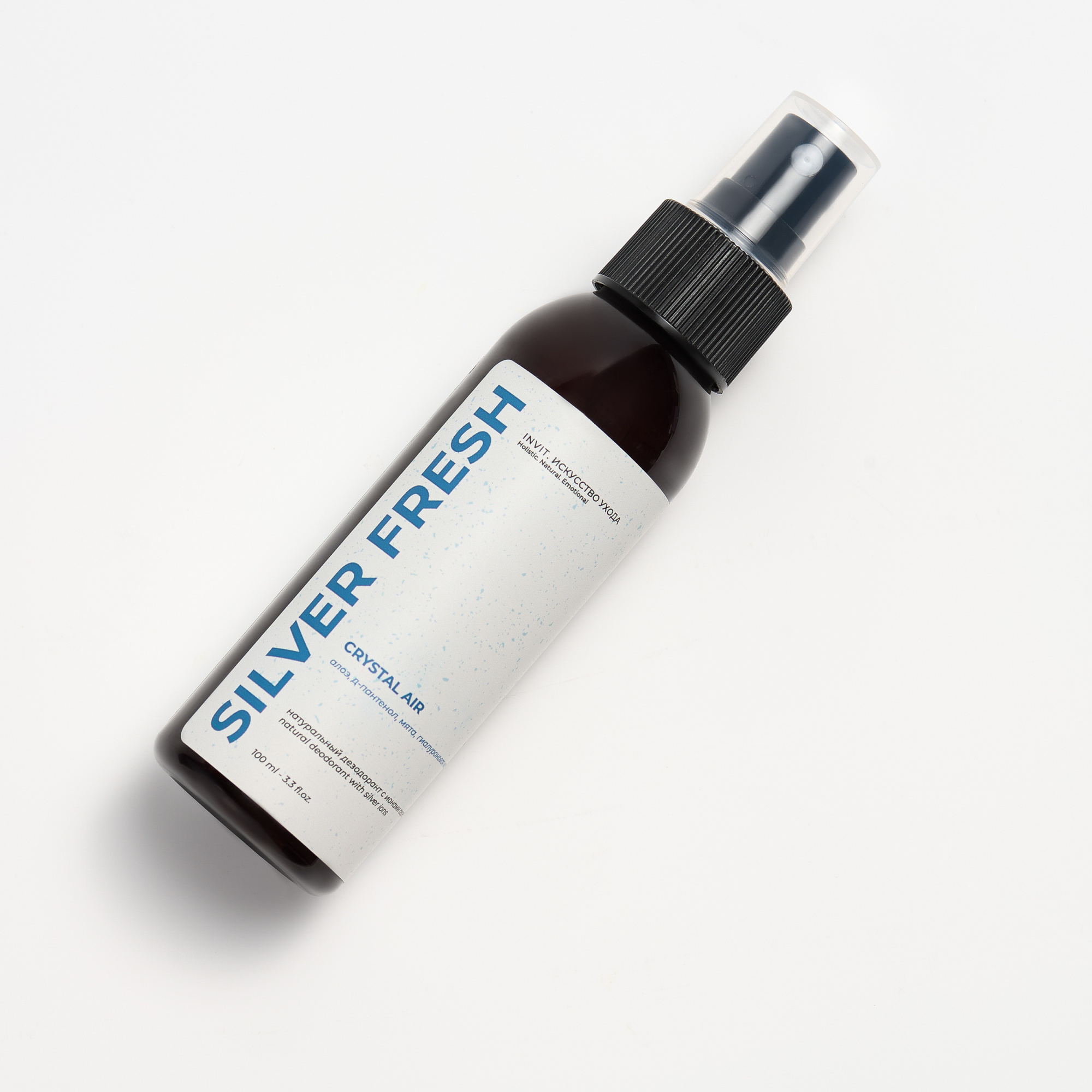Фото Натуральный минеральный дезодорант-спрей Silver Fresh без запаха, 100мл