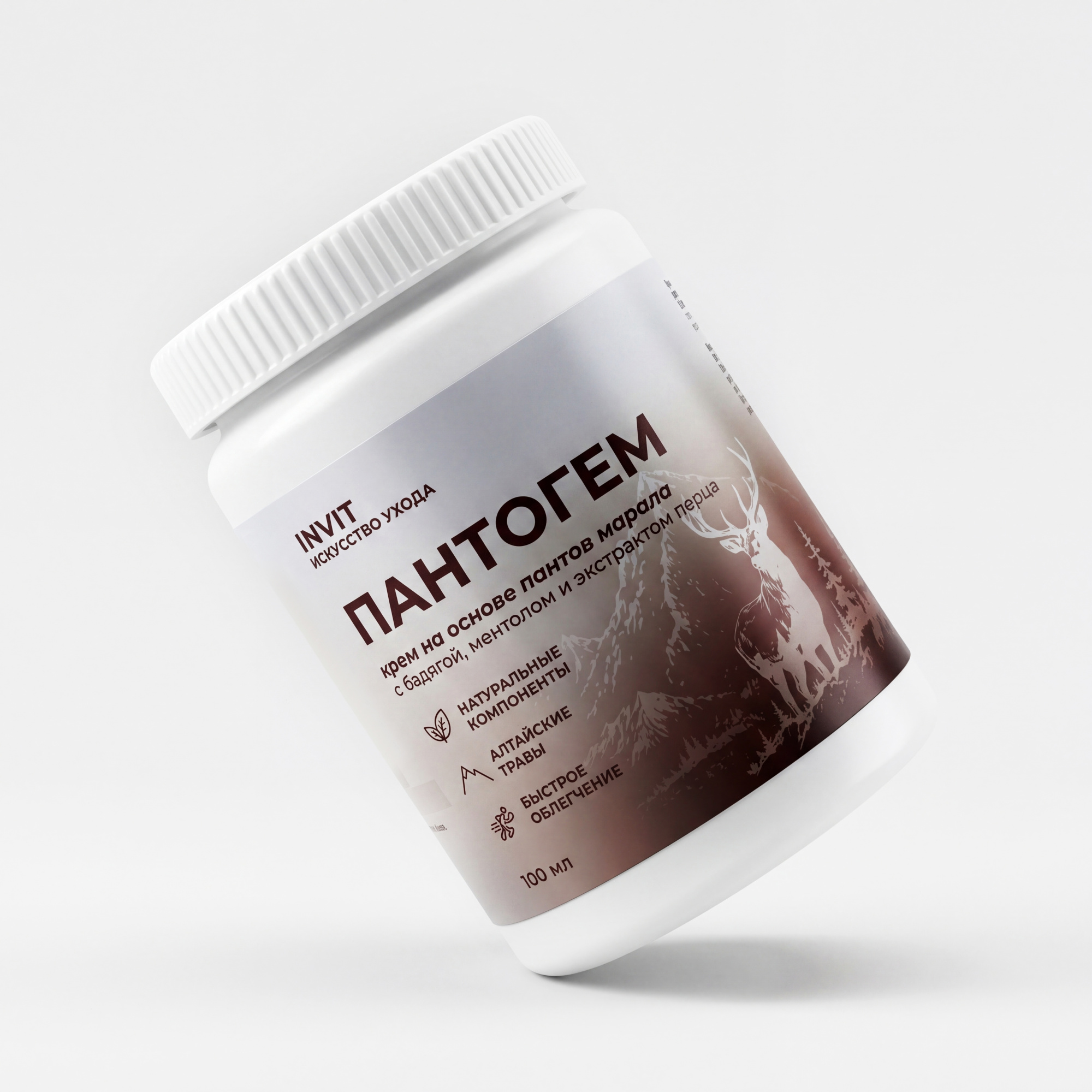 Фото Крем с пантами алтайского марала, комплексом растительных экстрактов, эфирных масел и ухаживающих компонентов ПАНТОГЕМ, 100 мл