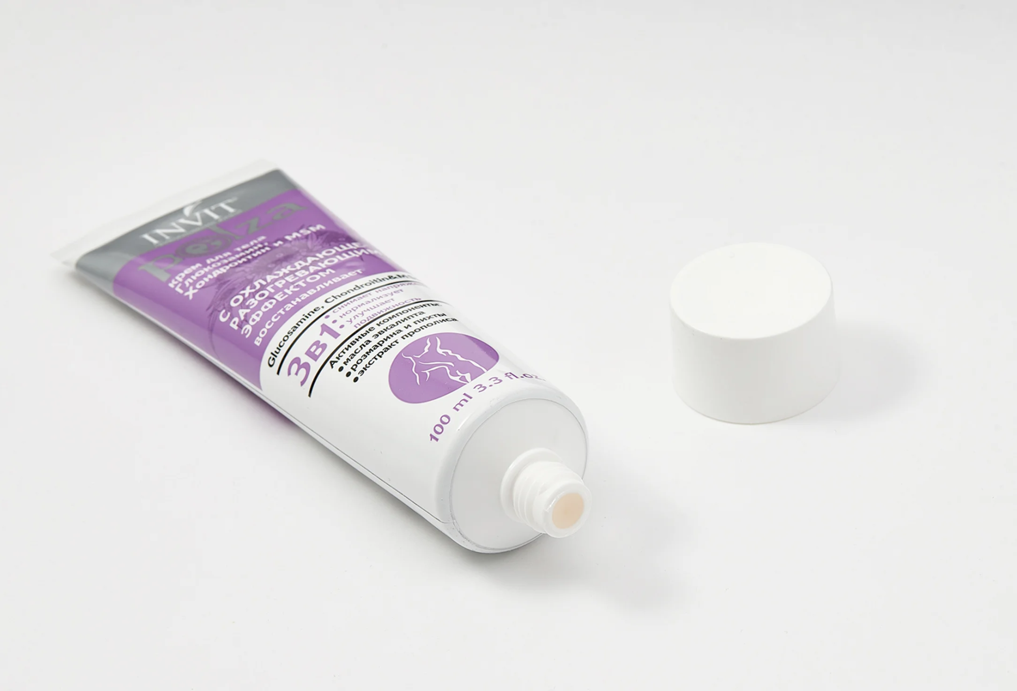 Фото Крем для тела для восстановления подвижности, снижения отёчности и уменьшение ощущения напряжения в области суставов и мышц с мартинией душистой хонодроитином Polza 100 мл