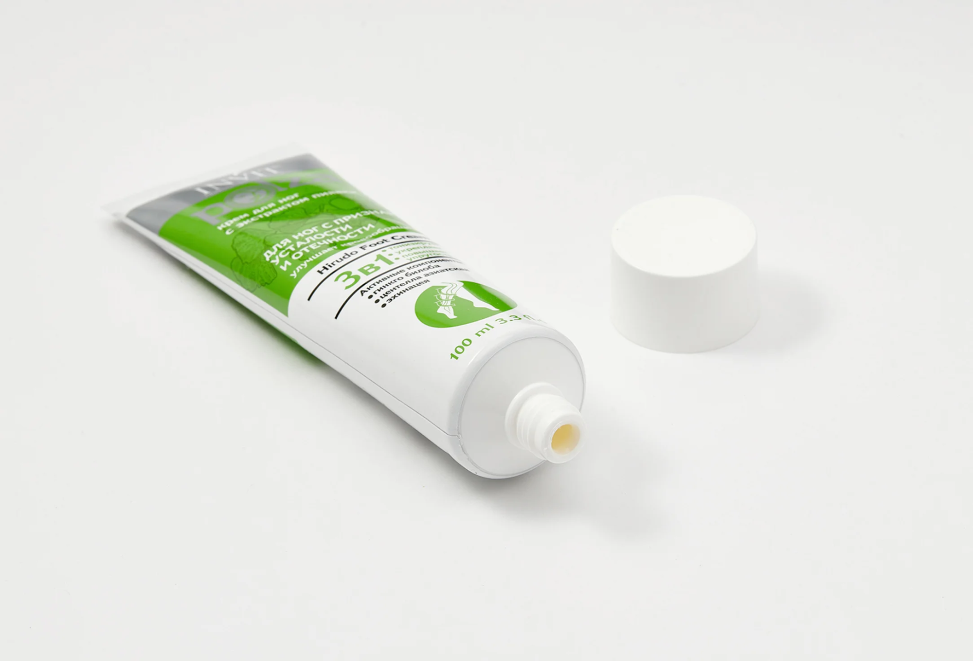 Фото Крем для ног с признаками отечности и усталости с Экстрактом пиявки Польза, 100 мл